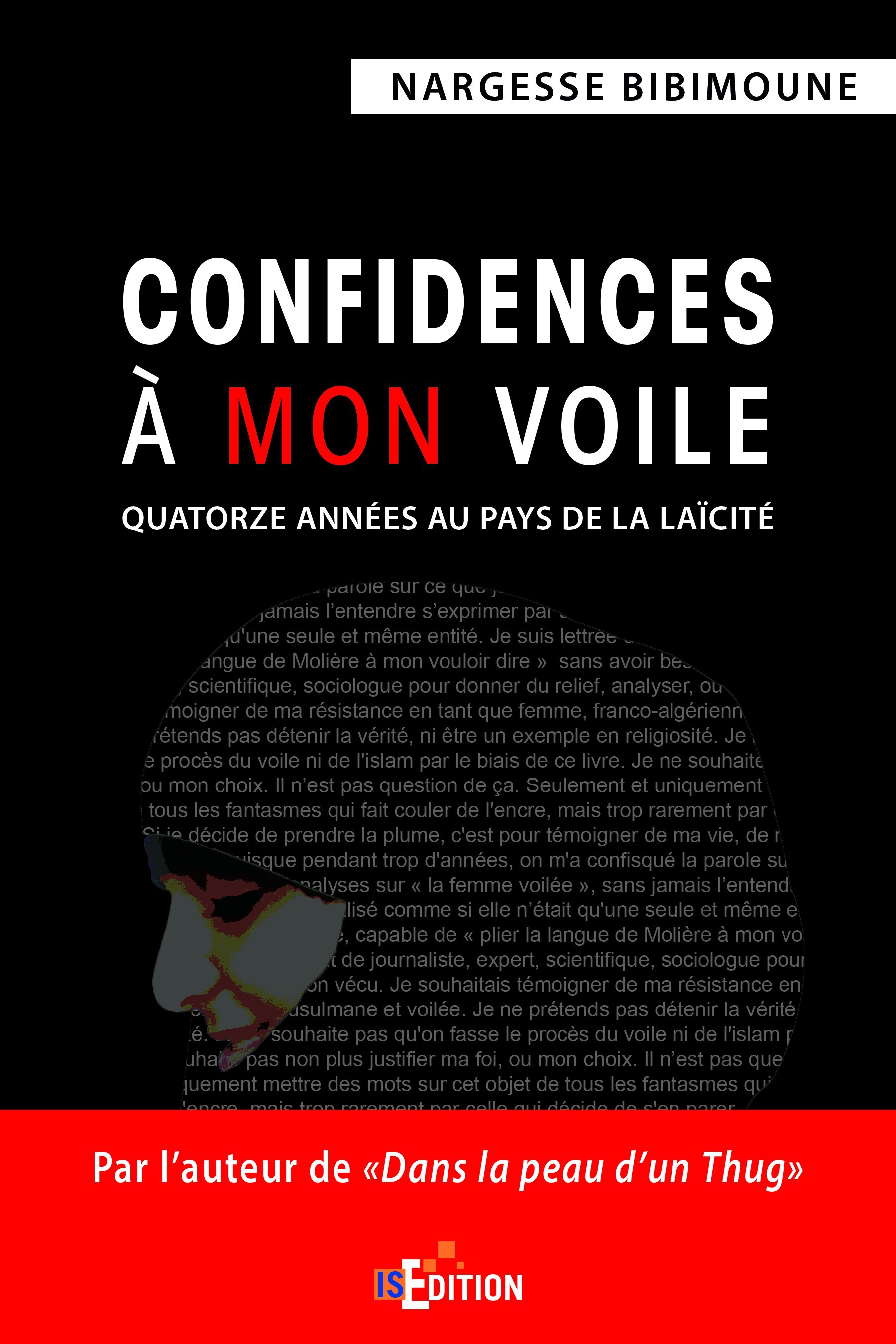 Couverture ebook de Confidences à mon voile, de Nargesse Bibimoune