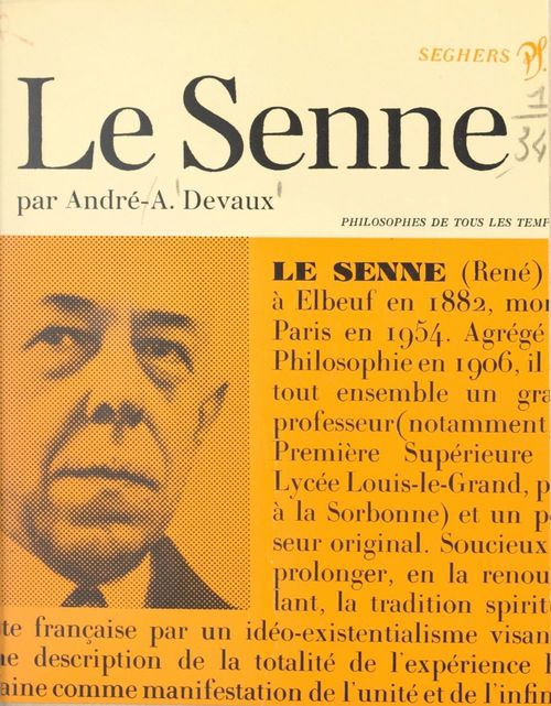 ebook cover of Le Senne ou le combat pour la spiritualisation, by Andre-A. Devaux