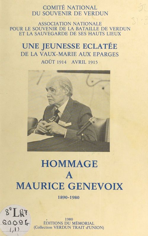 Couverture ebook de Hommage à Maurice Genevoix, 1890-1980, de Association Nationale Pour Le Souvenir D, Jacques Chabannes