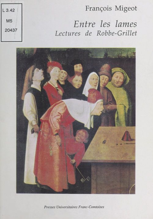 Couverture ebook de Analisant (2). Entre les lames : lectures de Robbe-Grillet, de François Migeot