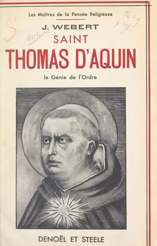 Couverture ebook de Saint Thomas d'Aquin, de Jourdain Webert