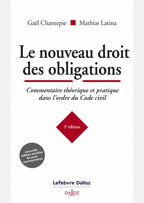 Couverture ebook de Le nouveau droit des obligations 3ed, de Mathias Latina, Gaël Chantepie
