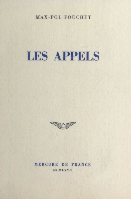 Couverture ebook de Les appels, de Max-Pol Fouchet