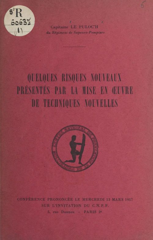 Couverture ebook de Quelques risques nouveaux présentés par la mise en oeuvre de techniques nouvelles, de Jean Le Puloc'H