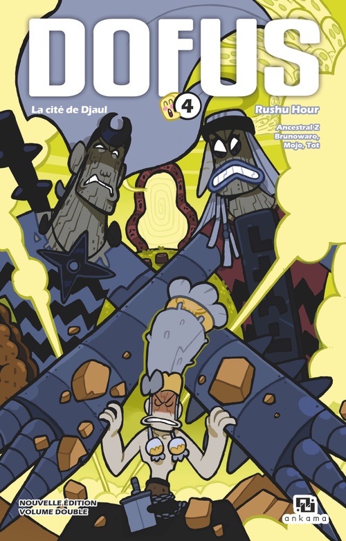 Couverture ebook de Dofus Manga - édition double - Tome 4, de Tot, Mojojojo, Ancestral Z, Brunowaro, Mojo