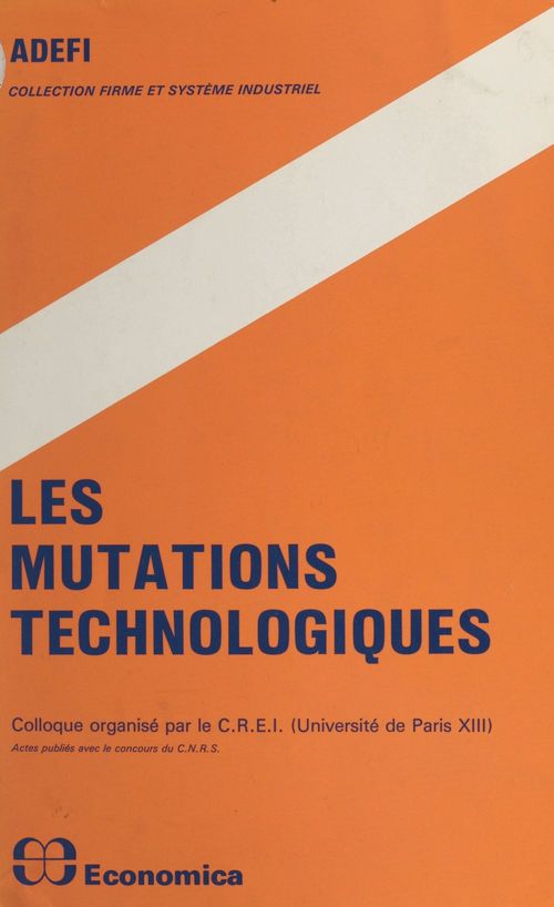 Couverture ebook de Les mutations technologiques, de A.D.E.F.I.