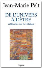 Couverture ebook de De l'Univers à l'être, de Jean-Marie Pelt