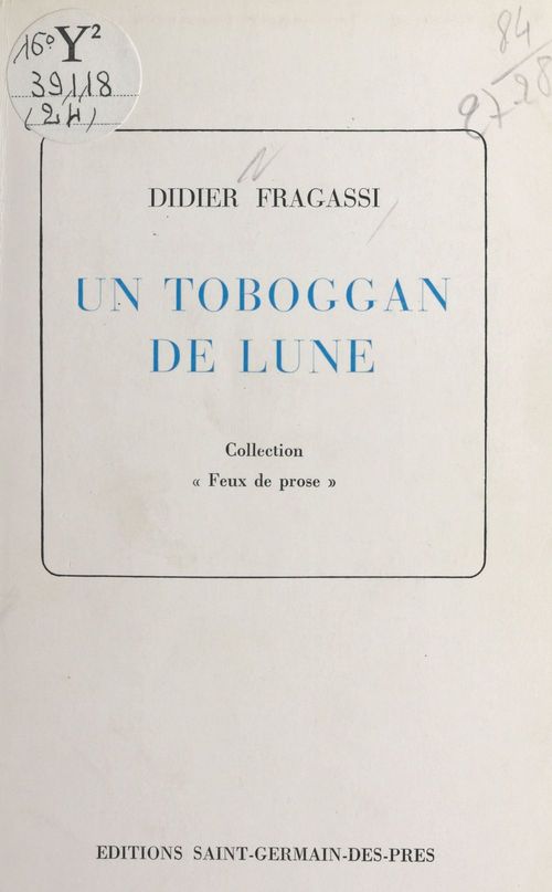 Couverture ebook de Un toboggan de lune, de Didier Fragassi