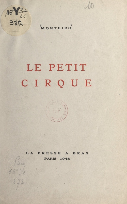 Couverture ebook de Le petit cirque, de Monteiro