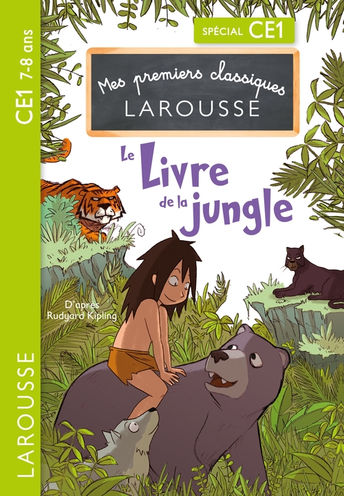 Couverture ebook de Le Livre de la jungle - CE1, de Rudyard Kipling