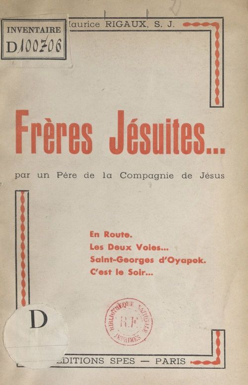 ebook cover of Frères jésuites..., by Maurice Rigaux