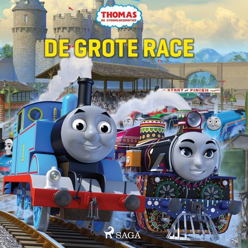 Couverture audiobook de Thomas de Stoomlocomotief - De grote race, de Mattel