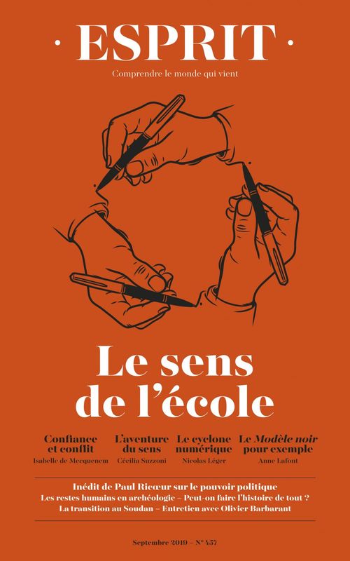 Couverture ebook de Esprit septembre 2019 Le sens de l'école, de Esprit