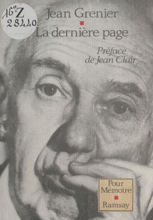 Couverture ebook de La Dernière Page, de Jean Grenier