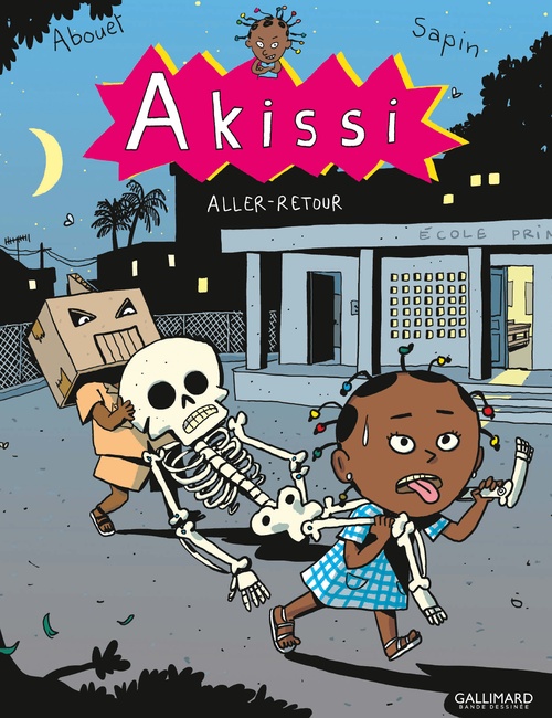 Couverture ebook de Akissi (Tome 9) - Aller-retour, de Marguerite Abouet, Mathieu Sapin