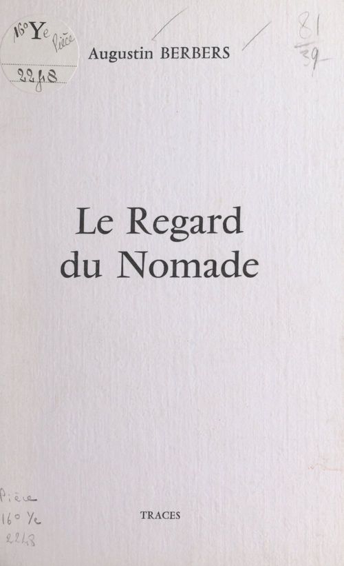 Couverture ebook de Le regard du nomade, de Augustin Berbers