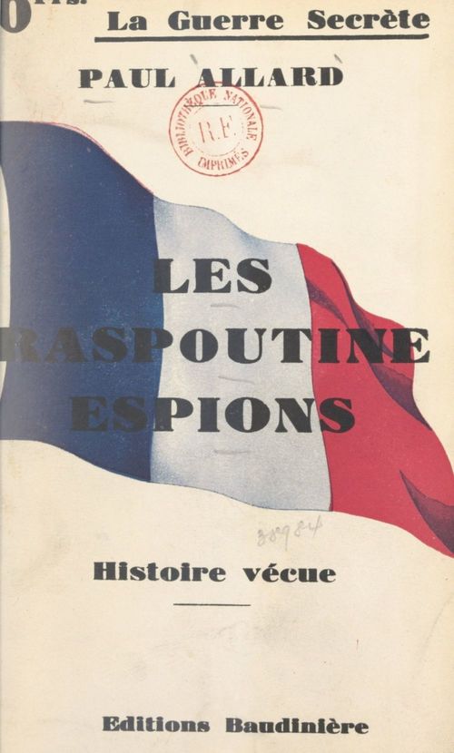 Couverture ebook de Les Raspoutine espions, de Paul Allard