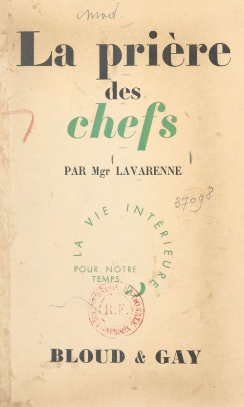 Couverture ebook de La prière des chefs, de Joseph Lavarenne