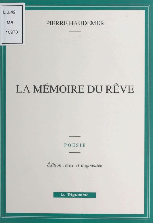 ebook cover of La mémoire du rêve, by Haudemer