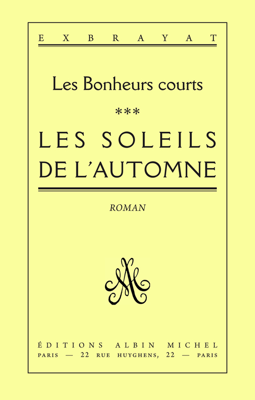 ebook cover of Les Soleils de l'automne, by Charles Exbrayat