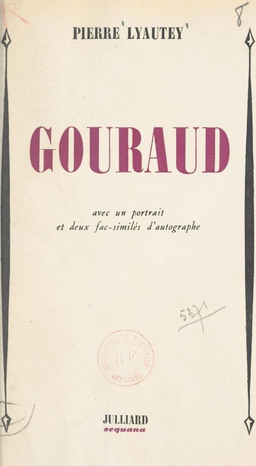 ebook cover of Gouraud, by Pierre Lyautey