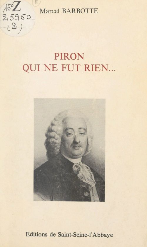 Couverture ebook de Piron qui ne fut rien..., de Marcel Barbotte