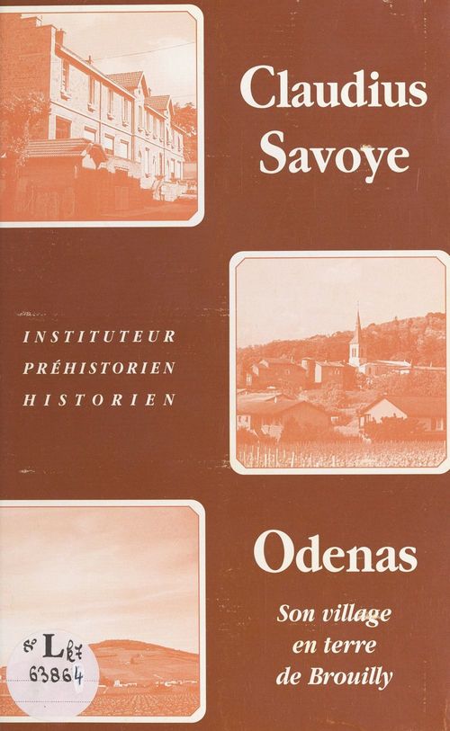 Couverture ebook de Claudius Savoye, instituteur et préhistorien, de M.-L. A. Odin