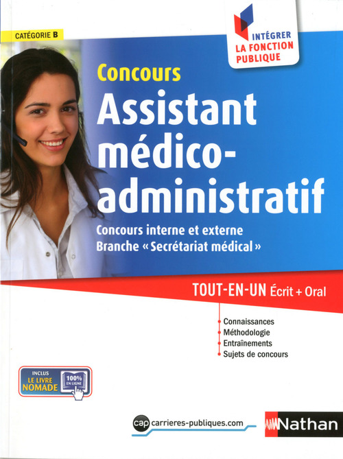Couverture ebook de Concours Assistant médico-administratif - Cat. B : ePub 3 FL - IFP, de Annie Godrie