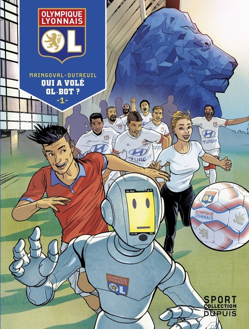 Couverture ebook de Olympique Lyonnais - Tome 1 - Qui a volé OL-Bot ?, de Maingoval, Vincent Dutreuil