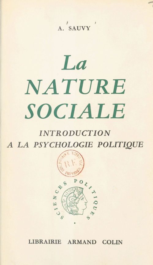 Couverture ebook de La nature sociale, de Alfred Sauvy
