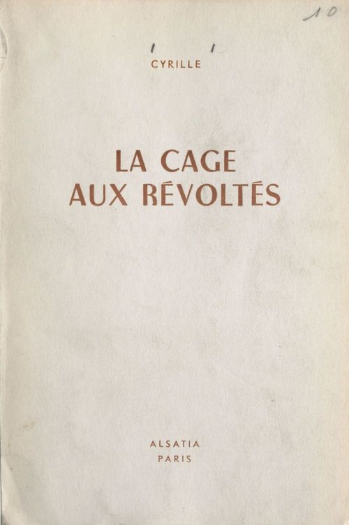 Couverture ebook de La cage aux révoltés, de Cyrille