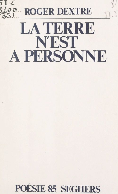 Couverture ebook de La Terre n'est à personne, de Roger Dextre
