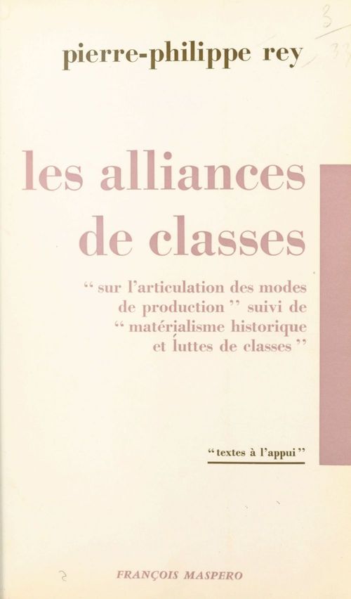 Couverture ebook de Les alliances de classes, de Pierre-Philippe Rey