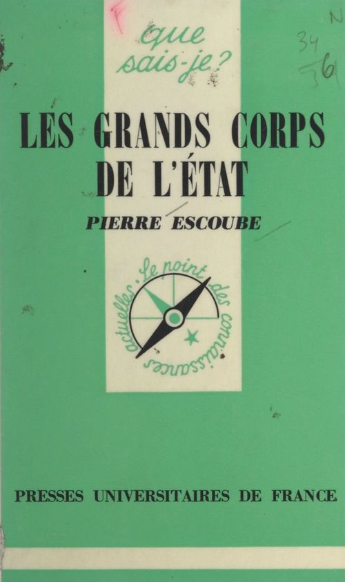 Couverture ebook de Les grands corps de l'État, de Pierre Escoube