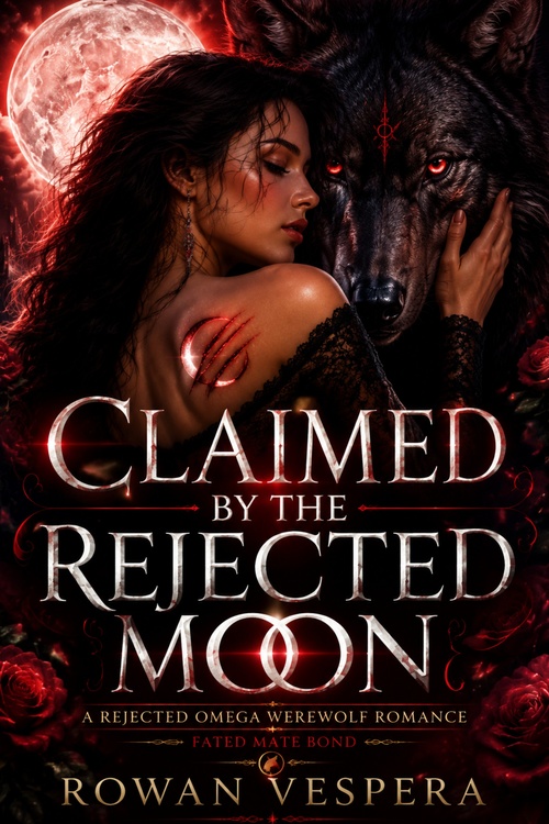 ebook cover of CLAIMED BY THE REJECTED MOON, by Rowan Vespera