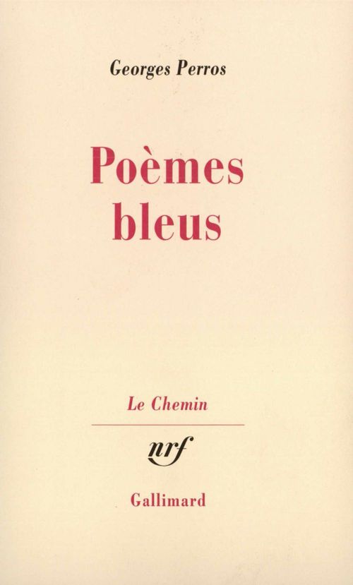 ebook cover of Poèmes bleus, by Georges Perros