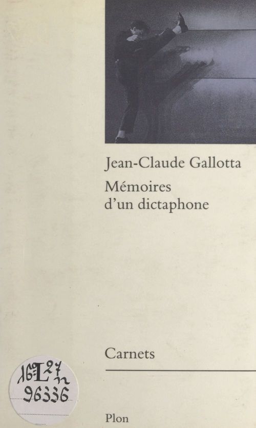 ebook cover of Mémoires d'un dictaphone, by Jean-claude Gallotta