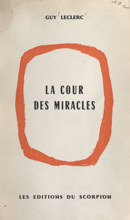 ebook cover of La cour des miracles, by Guy Leclerc