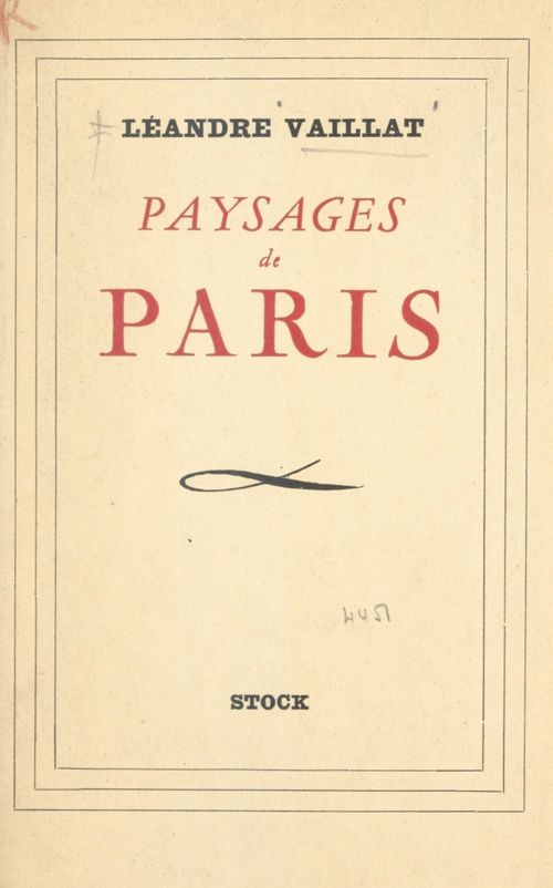 Couverture ebook de Paysages de Paris, de Leandre Vaillat