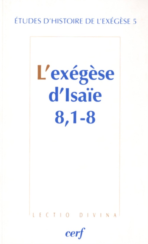 ebook cover of L'EXEGESE D'ISAIE 8 - 1-8, by Dahan Gilbert