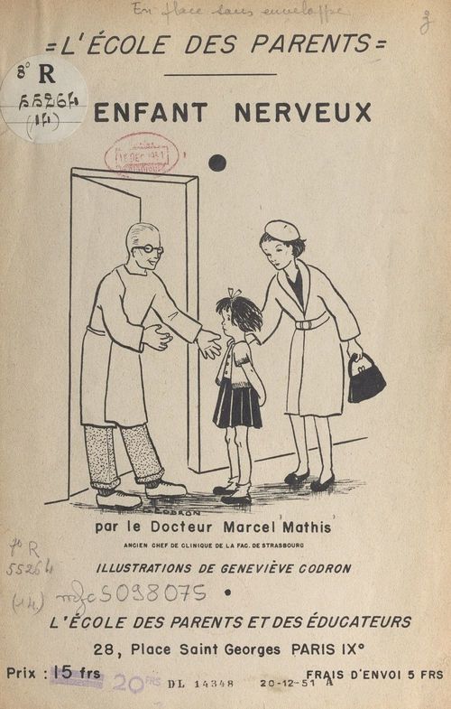 Couverture ebook de L'enfant nerveux, de Marcel Mathis