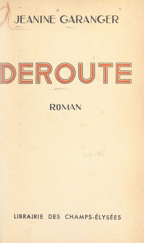 Couverture ebook de Déroute, de Jeanine Garanger