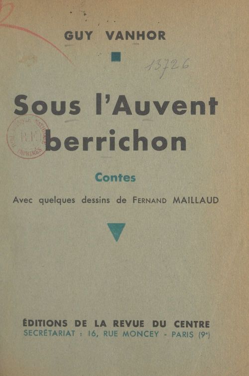 Couverture ebook de Sous l'auvent berrichon, de Guy Vanhor