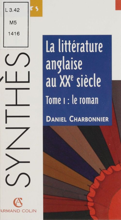Couverture ebook de La littérature anglaise au XXe siècle (1), de Charbonnier