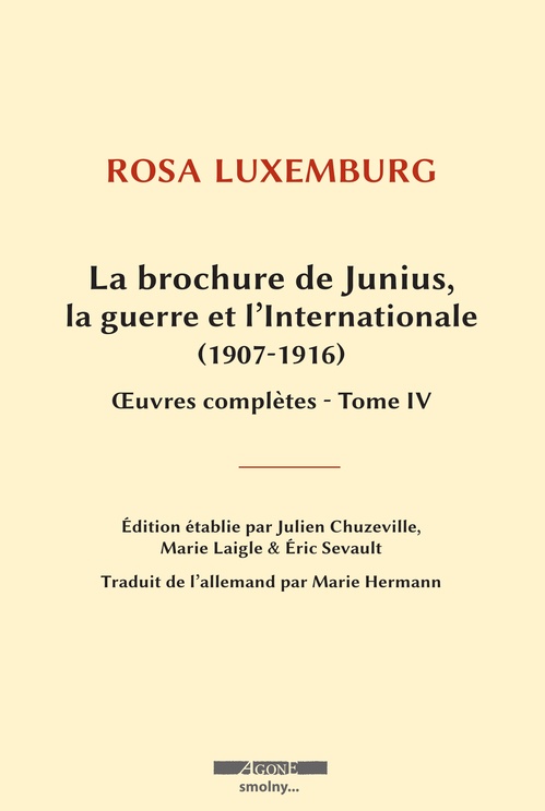Couverture ebook de La Brochure de Junius, la guerre et l´Internationale, de Rosa Luxemburg