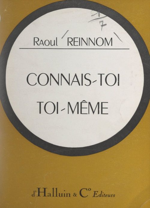 ebook cover of Connais-toi toi-même, by Raoul Reinnom