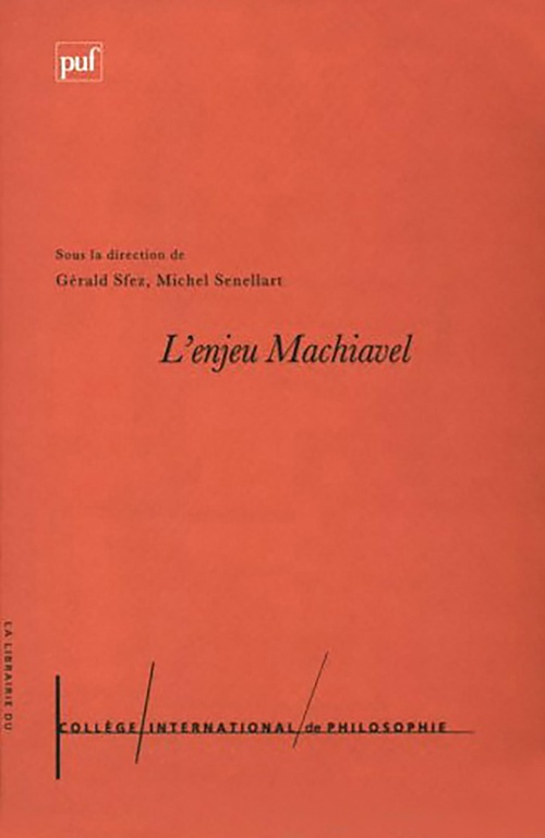 ebook cover of L'enjeu Machiavel, by Michel Senellart, Gerard Sfez