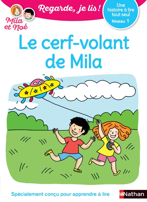 ebook cover of Regarde je lis ! Une histoire à lire tout seul - Le cerf-volant de Mila Niv1, by Eric Battut