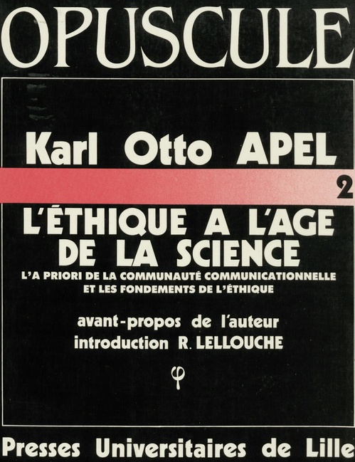 ebook cover of L´éthique à l´âge de la science, by Apel