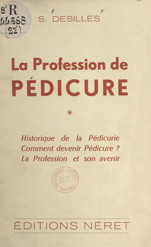 ebook cover of La profession de pédicure, by Suzanne Desilles
